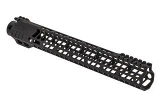 SLR Rifleworks HELIX series 13.7" M-LOK rail for the AR-15 with interrupted top rail with black anodized finish.